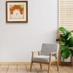 Orange wall Clock