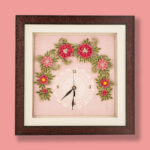 pink wall clock